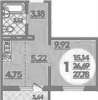 Сдам 1-комнатную квартиру, ул. Юрия Дубинина 13, 28 м²